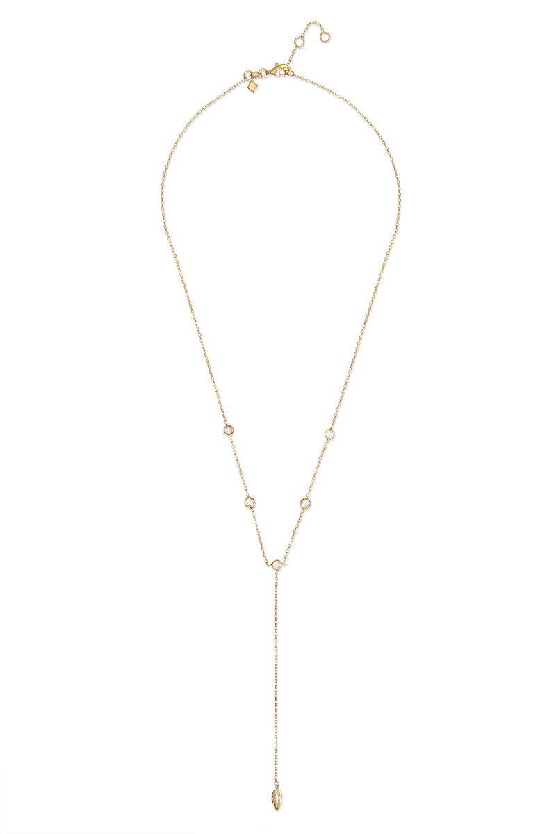 Mosuo Jewellery Feder Y-Halskette mit Steinen Kauf eins, bekomm eins gratis