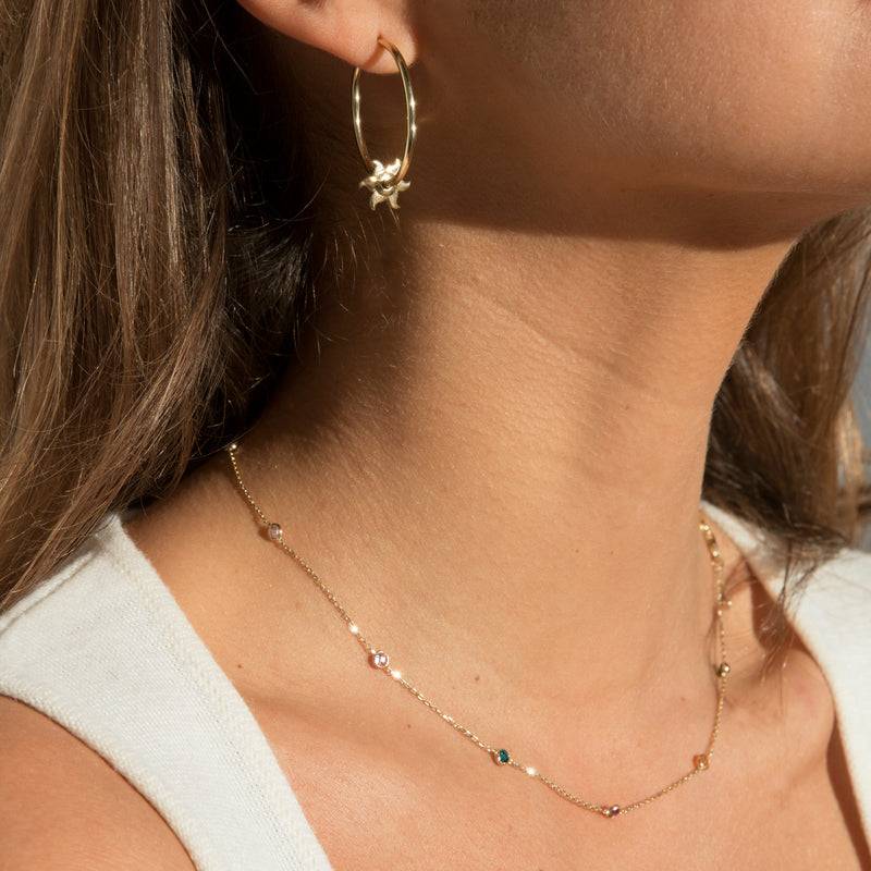 Mosuo Jewellery Regenbogen Halskette mit Steinen Riesige Ersparnisse