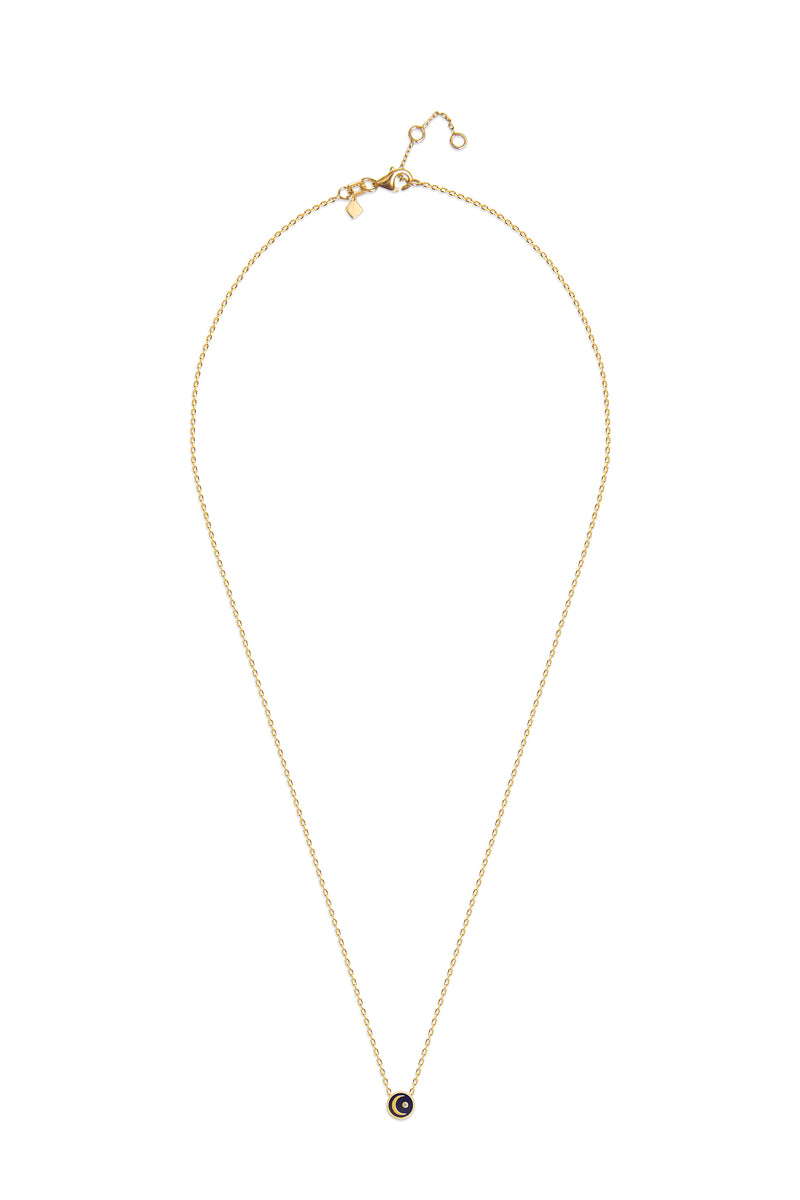 Mosuo Jewellery Emaille Diamant Mond Halskette Kostenlose Rückgabe