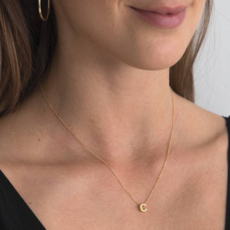 Mosuo Jewellery Diamant Buchstaben Halskette “C” - Vermeil Neueste Stile