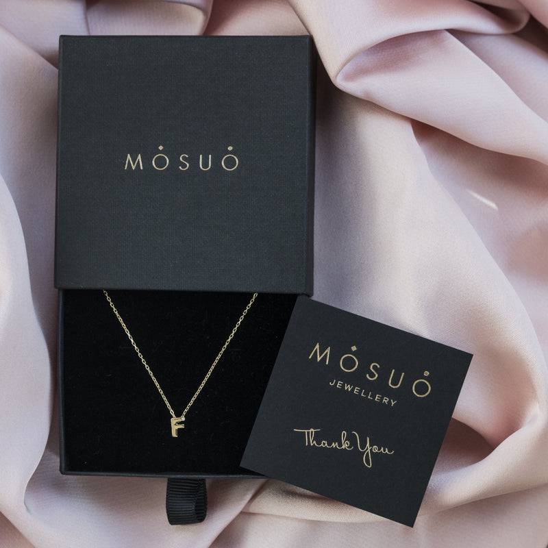 Mosuo Jewellery Diamant Buchstaben Halskette “F” - Vermeil Zeitbegrenzte Promotion