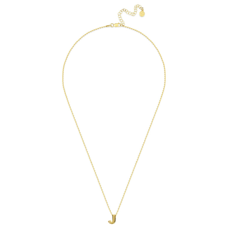 Mosuo Jewellery Diamant Buchstaben Halskette “J” - Vermeil Nur für heute