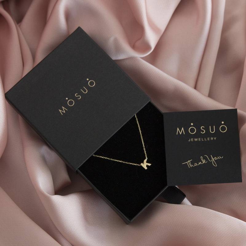 Mosuo Jewellery Diamant Buchstaben Halskette “K” - Vermeil Sonderangebot der Fabrik