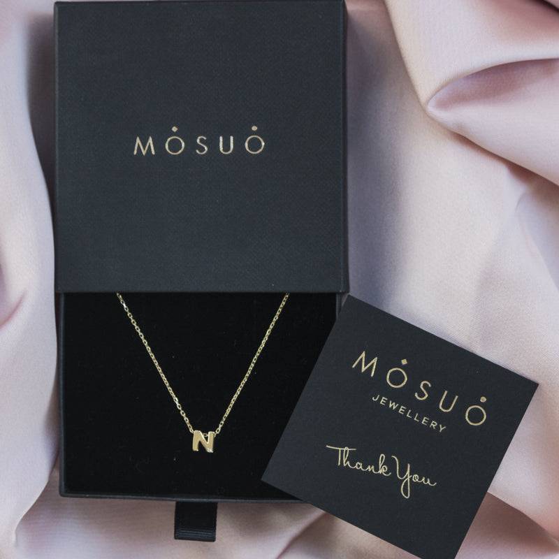 Mosuo Jewellery Diamant Buchstaben Halskette “N” - Vermeil Discount Store für neue Produkte