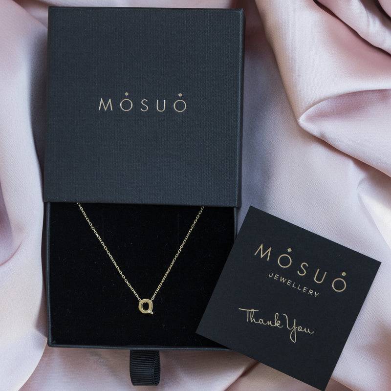 Mosuo Jewellery Diamant Buchstaben Halskette “Q” - Vermeil Riesige Rabatte