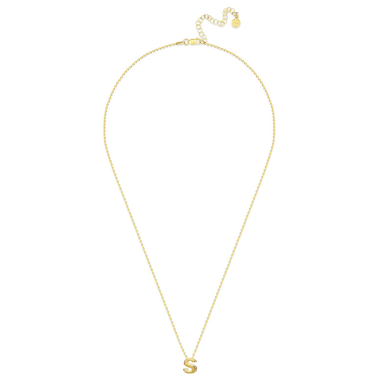 Mosuo Jewellery Diamant Buchstaben Halskette “S”- Vermeil Clearance-Verkauf