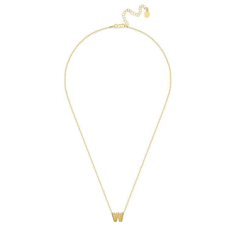 Mosuo Jewellery Diamant Buchstaben Halskette “W”- Vermeil Outlet