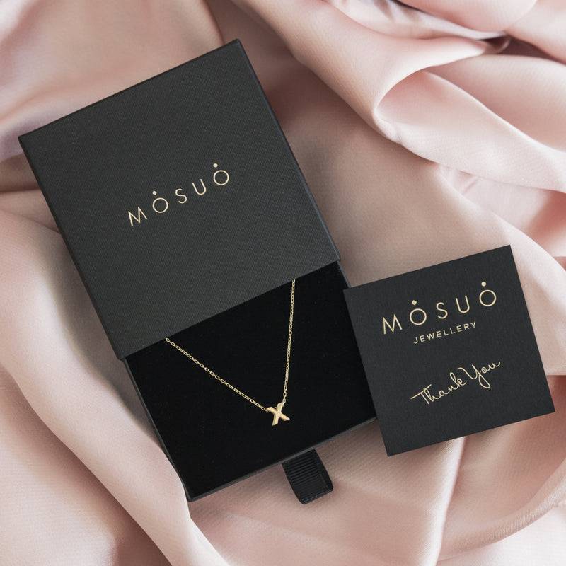 Mosuo Jewellery Diamant Buchstaben Halskette “X”- Vermeil Auslauf