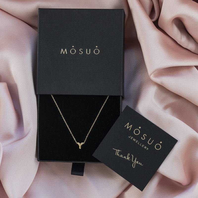 Mosuo Jewellery Diamant Buchstaben Halskette “Y”- Vermeil Verkauf
