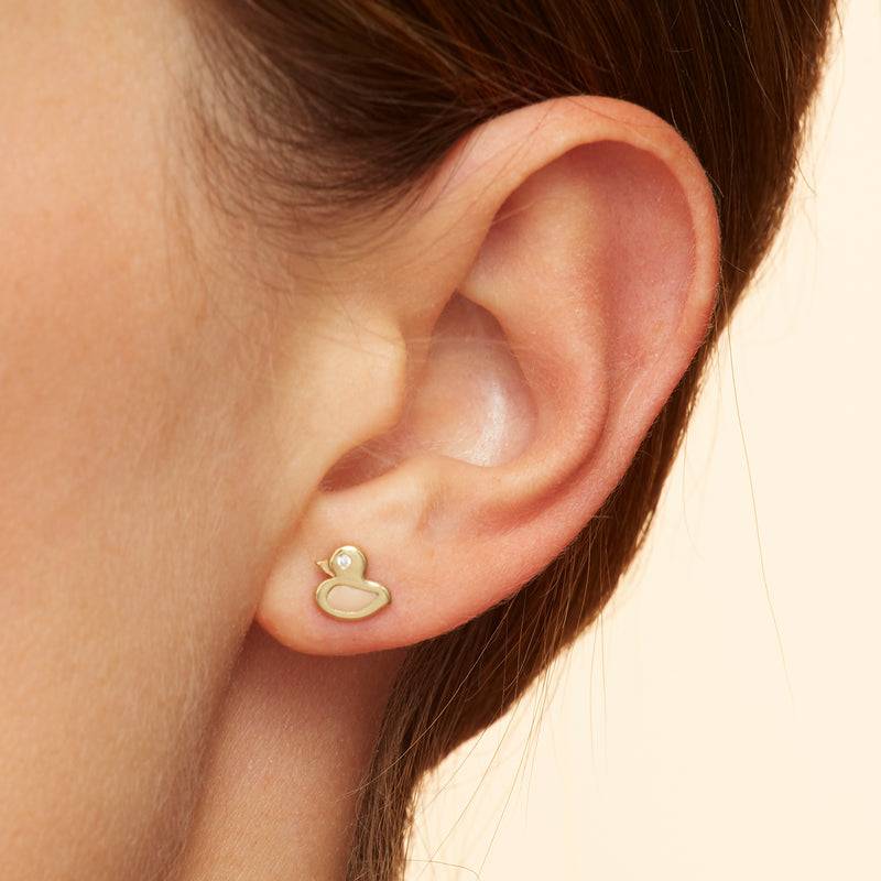 Mosuo Jewellery KIDS Enten Diamant Ohrstecker Kostenloser Versand