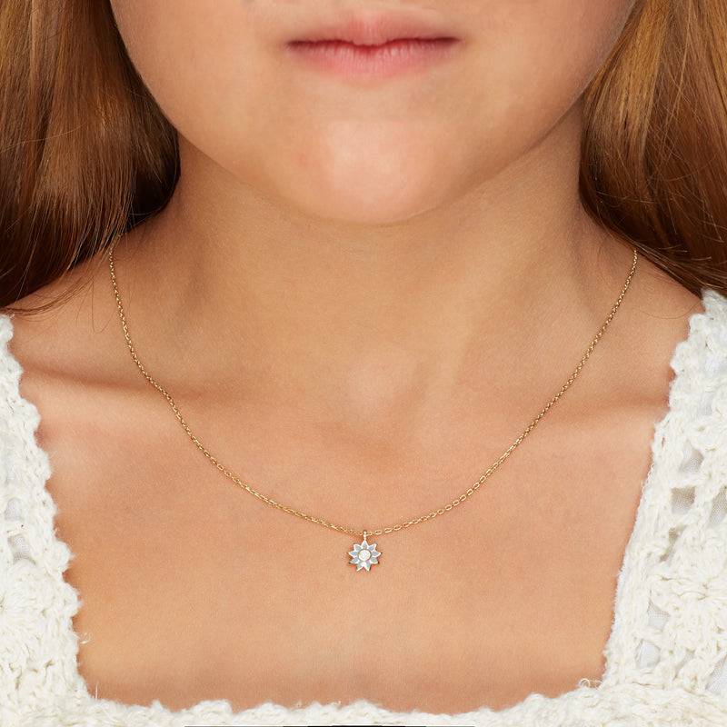 Mosuo Jewellery KIDS Emaille Blumen Halskette Sonderangebot