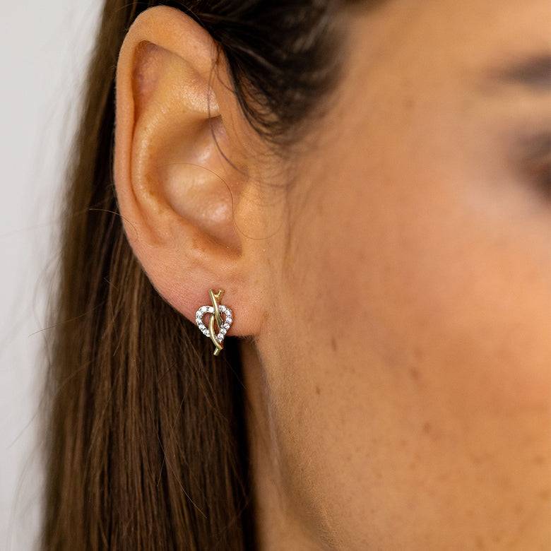 Nana Kay Echtgold Ohrstecker près du coeur Bis zu 60% Rabatt