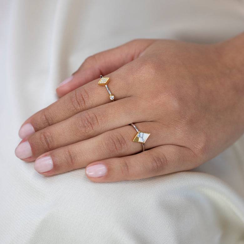 Nana Kay Roman Vibes Ring Marble Tägliche Deals