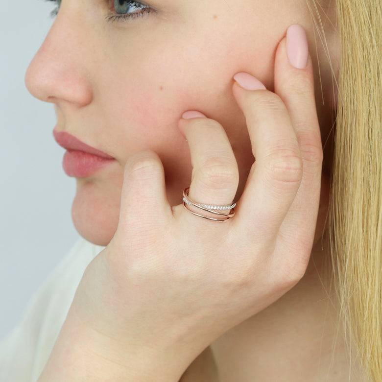 Nana Kay Echtgold Ring Onduler Rosé Blitzangebot