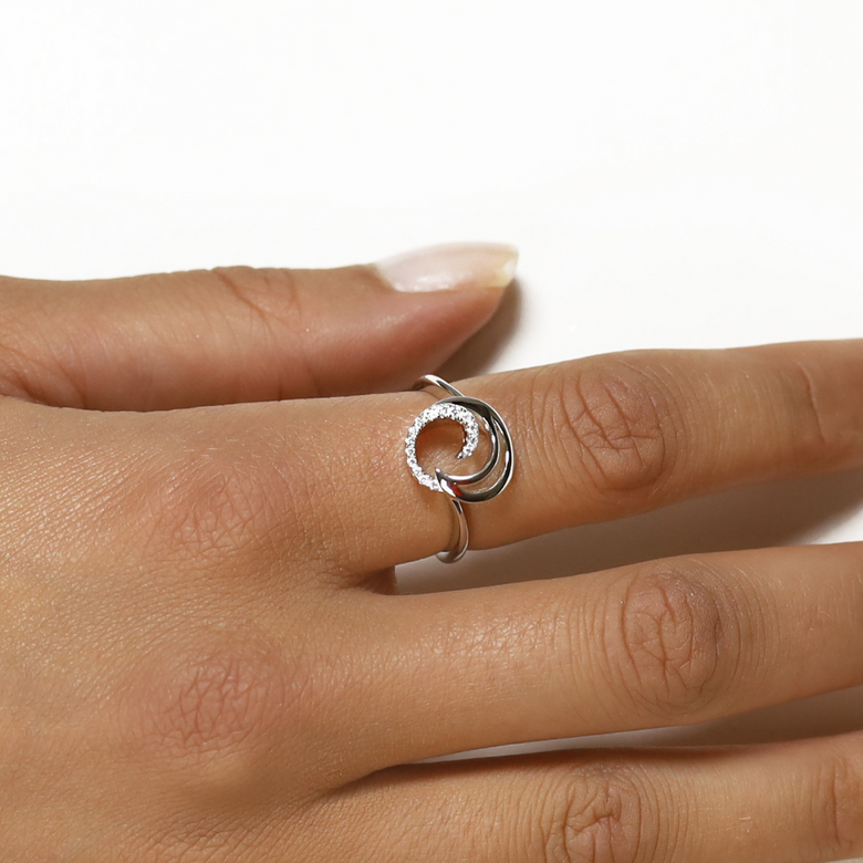Nana Kay Swinging Silver Ring Waves Fabrikladen