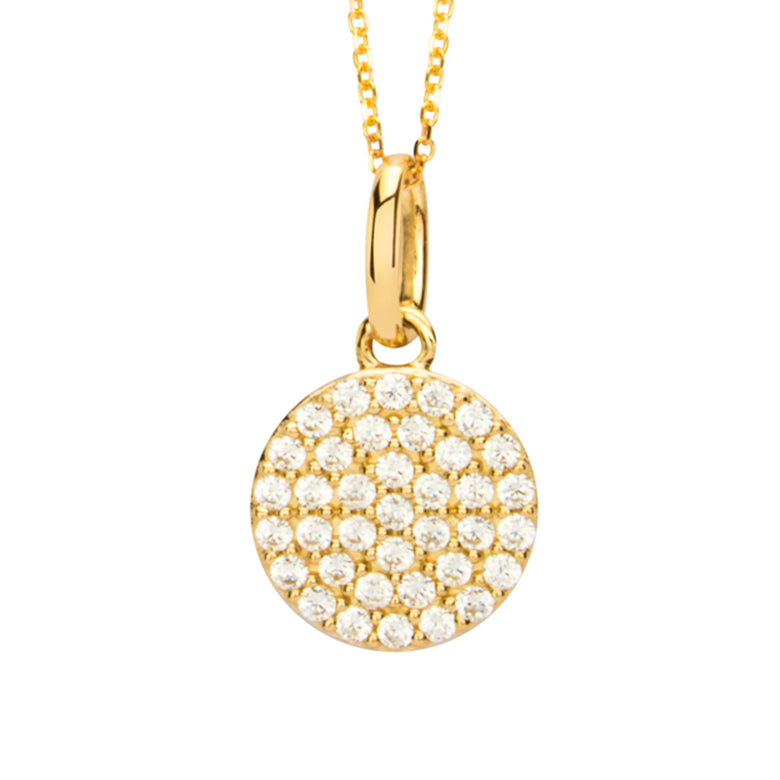Nana Kay Echtgold Halskette Zirkonia Circle Valentinstagsangebot