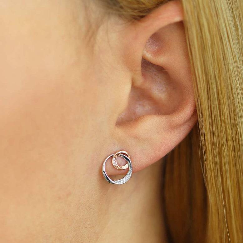 Nana Kay Echtgold Ohrstecker Ensemble Rosé Kauf eins, bekomm eins gratis