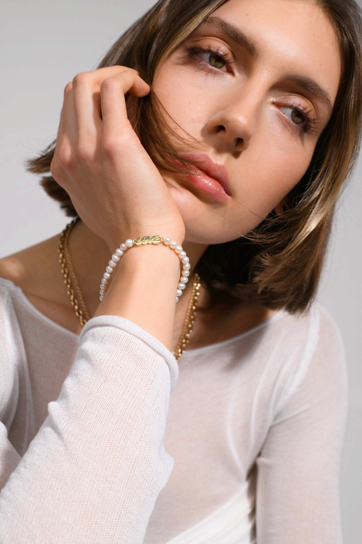 Nina Kastens LOVE Graffiti Pearl Bracelet Online