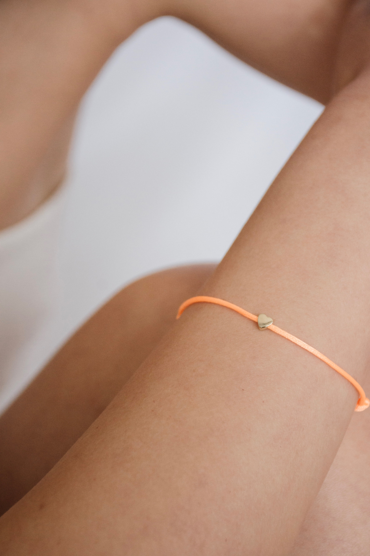 Nina Kastens Heart Bracelet Orange Online Shopping