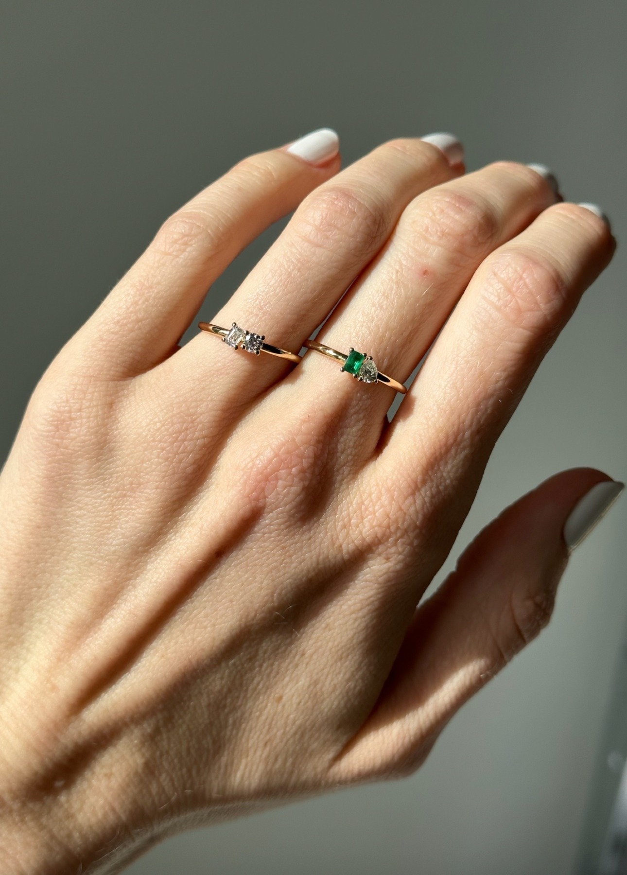 Nina Kastens Diamond 2-Stone-Ring Online Outlet