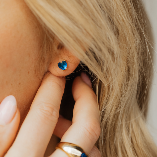 Paul Hewitt Blue Heart Ohrring Gold Nur für heute