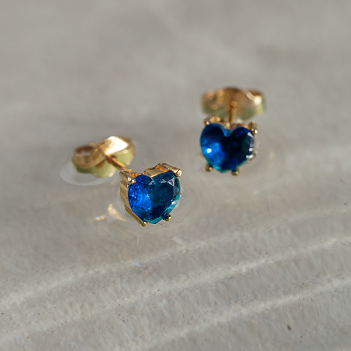Paul Hewitt Blue Heart Ohrring Gold Nur für heute