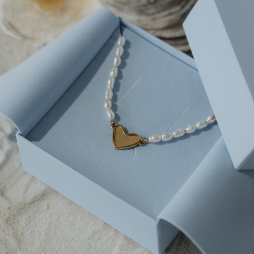 Paul Hewitt Engravable Heart Pearl Armkette Gold Black Friday Preise