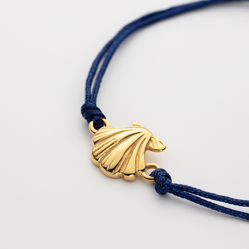 Paul Hewitt Scallop Blue Nylon Armkette Gold Hotsell