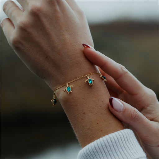 Paul Hewitt Turtle Armkette Aquamarine Gold Fabrikverkauf