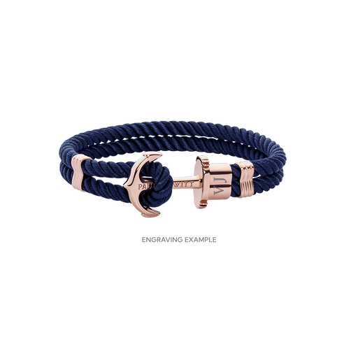 Paul Hewitt PHREP Armband Roségold Marineblau Weihnachtsangebot