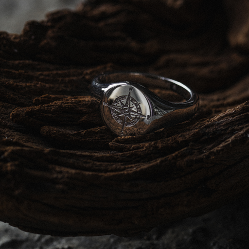 Paul Hewitt Men's Signet Ring Windrose Silber Jubiläumsangebot