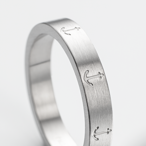 Paul Hewitt Men's Anchor Ring Silber Neueste Mode