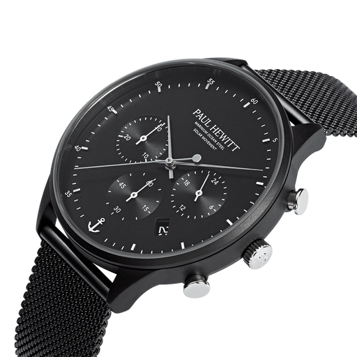 Paul Hewitt Chrono Uhr Schwarz Zeitlich begrenztes Angebot