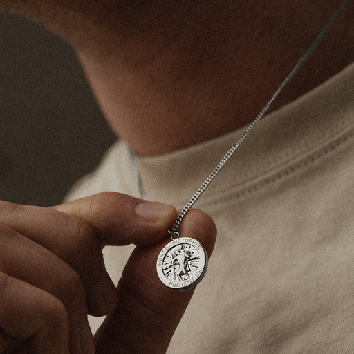 Paul Hewitt Men's St. Christopher Halskette Silber Saisonale Angebote