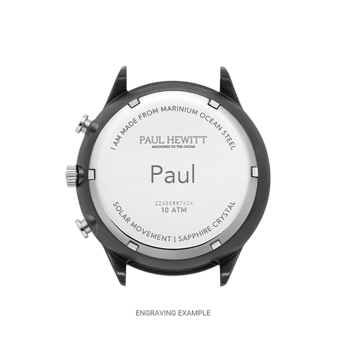 Paul Hewitt Chrono Uhr Gun Metal Weiß Räumungsverkauf