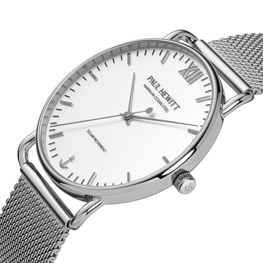Paul Hewitt Sailor 39 mm Uhr Silber Weiß Sonderangebote