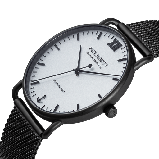 Paul Hewitt Sailor 39 mm Uhr Schwarz Weiß Tiefpreis