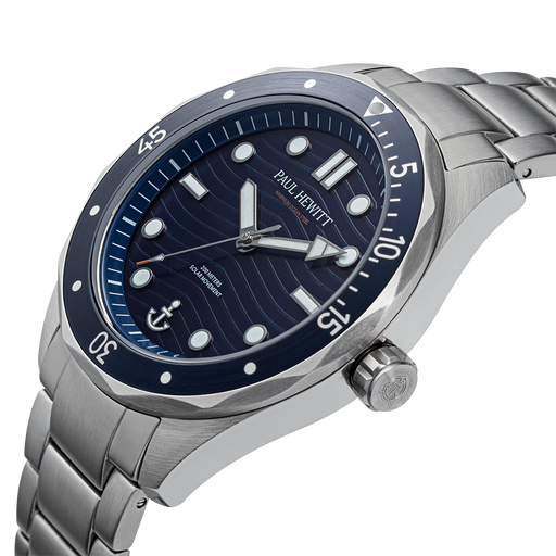 Paul Hewitt Ocean Diver Uhr Silber Blau Letzter Tag