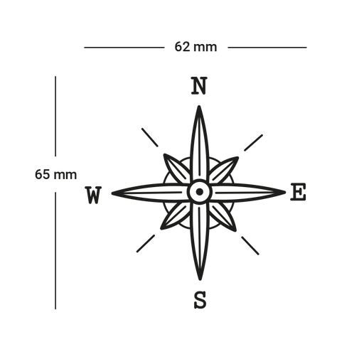 Paul Hewitt Men's Compass 1 Tattoo Nur für heute