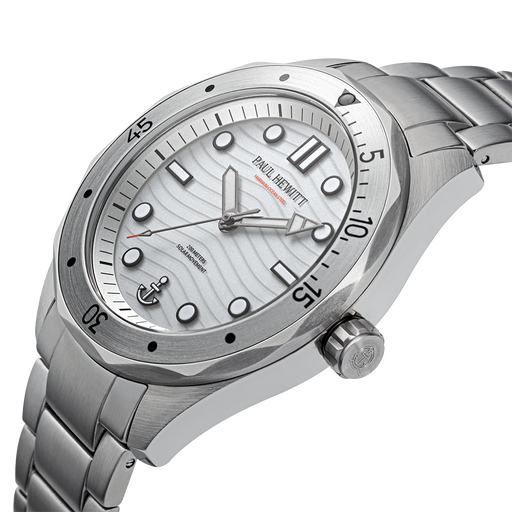 Paul Hewitt Ocean Diver Uhr Silber Weiß Vierteljährliche Förderung