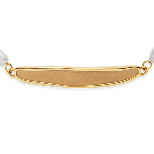 Paul Hewitt Engravable Plate Pearl Armkette Gold Riesige Rabatte