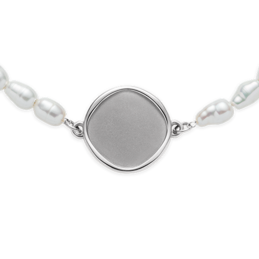 Paul Hewitt Engravable Coin Pearl Armkette Silber Black Friday