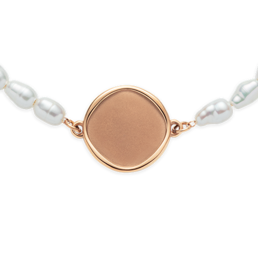Paul Hewitt Engravable Coin Pearl Armkette Roségold Cyber Monday