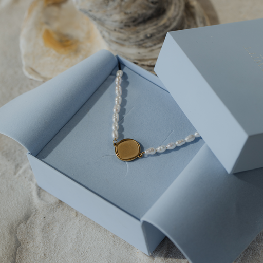 Paul Hewitt Engravable Coin Pearl Armkette Gold Weihnachtsangebot