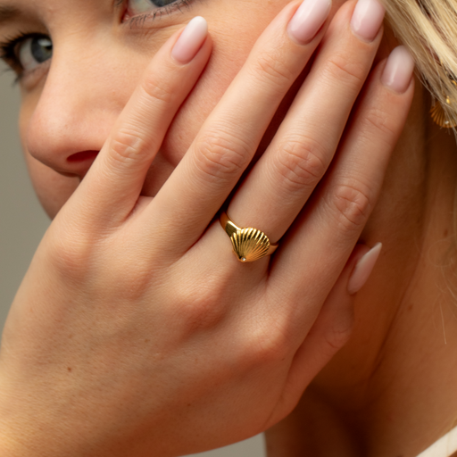Paul Hewitt Scallop Ring Gold Neueste Mode