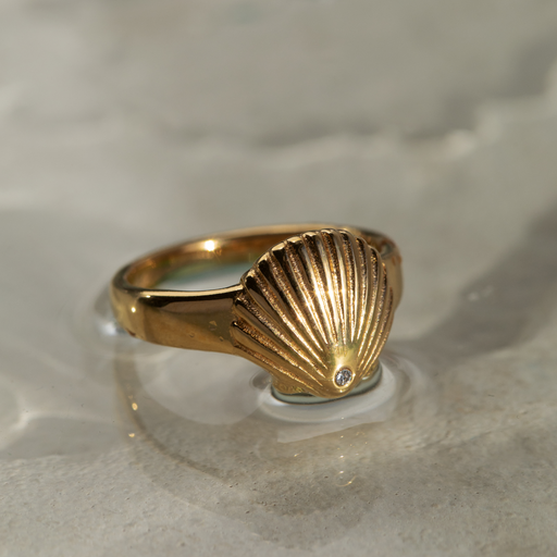 Paul Hewitt Scallop Ring Gold Neueste Mode