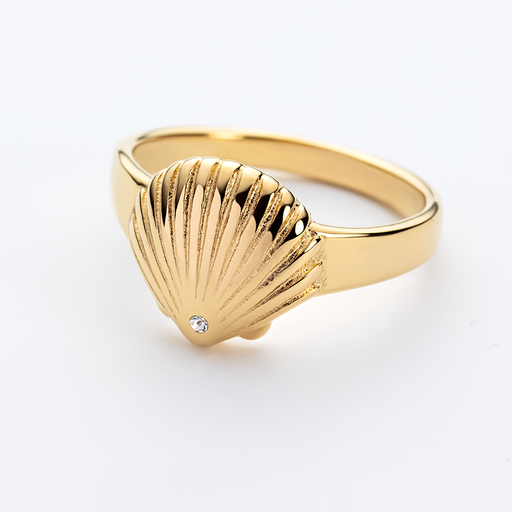 Paul Hewitt Scallop Ring Gold Neueste Mode