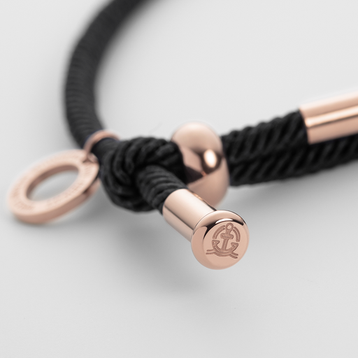 Paul Hewitt Vitamin Sea Gravur Armband Roségold Schwarz Begrenzt auf 3 Tage