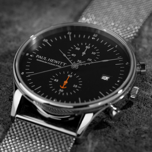 Paul Hewitt Chrono Quartz Mesh silver Begrenzte Freigabe