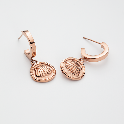 Paul Hewitt Scallop Coin Ohrring Roségold Outlet